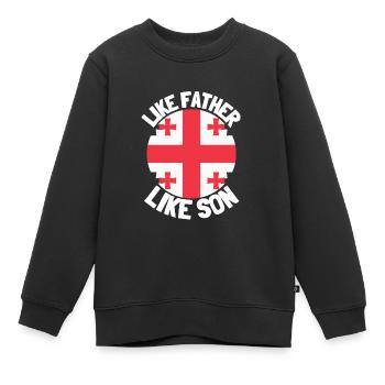 Comme Père Comme Fils Origine Origine Origine Des Pères Fête des Pères - Sweat Premium enfant bio - noir - Devant - AI Model Kid Female (0cm)