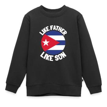 Comme Père Comme Fils Origine Origine Origine Des Pères Fête des Pères - Sweat Premium enfant bio - noir - Devant - AI Model Kid Female (0cm)