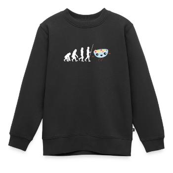 Bouillie céréales Grits Kasha Upma Riz et avoine - Sweat Premium enfant bio - noir - Devant - AI Model Kid Female (0cm)