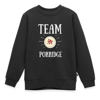 Bouillie céréales Grits Kasha Upma Riz et avoine - Sweat Premium enfant bio - noir - Devant - AI Model Kid Female (0cm)
