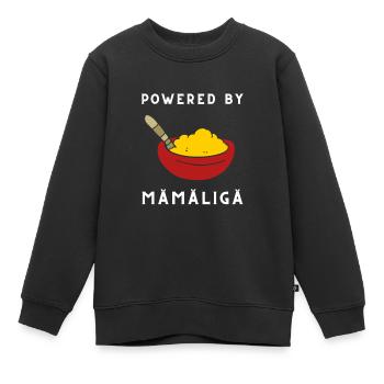 Mamaliga Bouillie moldave roumaine Polenta - Sweat Premium enfant bio - noir - Devant - AI Model Kid Female (0cm)