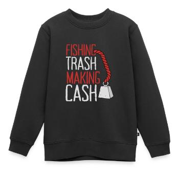 Magnet Fishing Magnet Fisher Fisherman - Kinder Premium Organic Sweatshirt - Schwarz - Vorne - AI Model Kid Female (0cm)