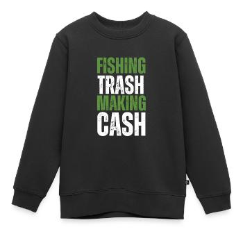 Magnet Fishing Magnet Fisher Fisherman - Kinder Premium Organic Sweatshirt - Schwarz - Vorne - AI Model Kid Female (0cm)