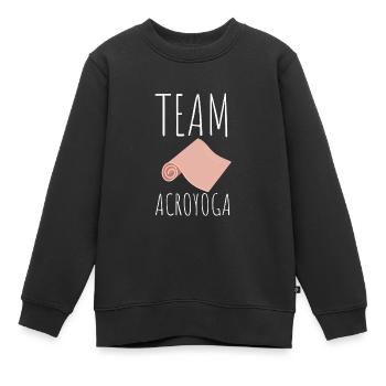 Acroyoga Manual Acro Yoga Yogi - Kinder Premium Organic Sweatshirt - Schwarz - Vorne - AI Model Kid Female (0cm)