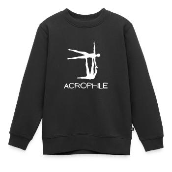 Acroyoga Manual Acro Yoga Yogi - Kinder Premium Organic Sweatshirt - Schwarz - Vorne - AI Model Kid Female (0cm)