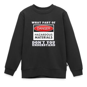 Thème génie nucléaire de la fission de l’uranium - Sweat Premium enfant bio - noir - Devant - AI Model Kid Female (0cm)