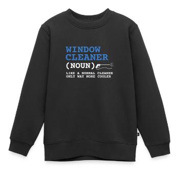 Window Cleaner Services Car Window Cleaning Window - Kids Premium Organic Sweatshirt - black - Front - AI Model Kid Female (0cm)