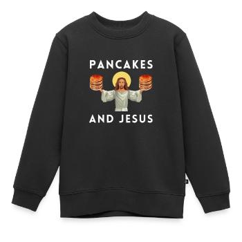 Syrup For Pancakes Flipping Flapjack Breakfast - Kids Premium Organic Sweatshirt - black - Front - AI Model Kid Female (0cm)