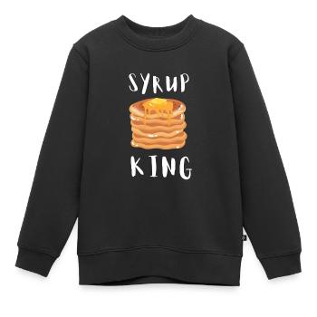 Syrup For Pancakes Flipping Flapjack Breakfast - Kids Premium Organic Sweatshirt - black - Front - AI Model Kid Female (0cm)