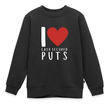 Options Trading Cash Secured Puts Future Forex - Kinder Premium Organic Sweatshirt - Schwarz - Vorne - AI Model Kid Female (0cm)