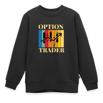 Options Trading Cash Secured Puts Future Forex - Kinder Premium Organic Sweatshirt - Schwarz - Vorne - AI Model Kid Female (0cm)
