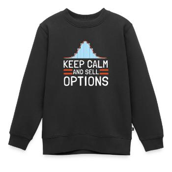 Options Trading Cash Secured Puts Future Forex - Kinder Premium Organic Sweatshirt - Schwarz - Vorne - AI Model Kid Female (0cm)