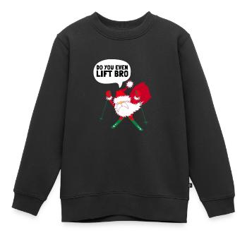 Soulevez-vous même Bro Ski - Sweat Premium enfant bio - noir - Devant - AI Model Kid Female (0cm)