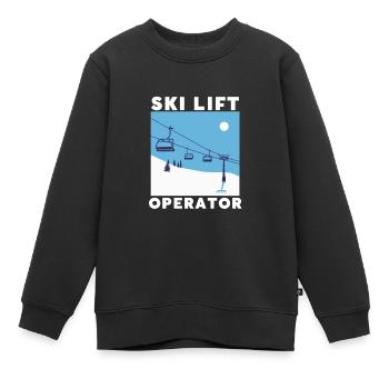 Soulevez-vous même Bro Ski - Sweat Premium enfant bio - noir - Devant - AI Model Kid Female (0cm)