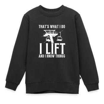 Soulevez-vous même Bro Ski - Sweat Premium enfant bio - noir - Devant - AI Model Kid Female (0cm)
