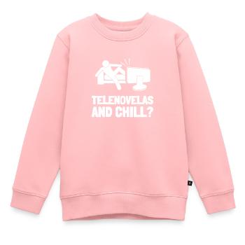 Telenovela Columbianas, émissions hispaniques et feuilletons - Sweat Premium enfant bio - rose - Devant - AI Model Kid Female (0cm)