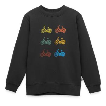 DDR Moped Oldtimer Roller Mofa Scooter 2 Takter - Kinder Premium Organic Sweatshirt - Schwarz - Vorne - AI Model Kid Female (0cm)