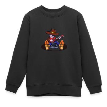 Pedal Steel Guitar - Sweat Premium enfant bio - noir - Devant - AI Model Kid Female (0cm)
