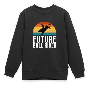 Future Bull Rider Steer Riding - Sweat Premium enfant bio - noir - Devant - AI Model Kid Female (0cm)
