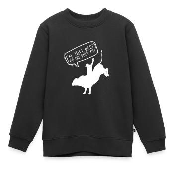 Future Bull Rider Steer Riding - Sweat Premium enfant bio - noir - Devant - AI Model Kid Female (0cm)