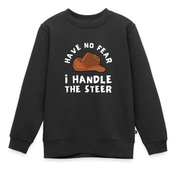 Future Bull Rider Steer Riding - Sweat Premium enfant bio - noir - Devant - AI Model Kid Female (0cm)