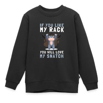 Weight Lifting Power Snatch - Kinder Premium Organic Sweatshirt - Schwarz - Vorne - AI Model Kid Female (0cm)