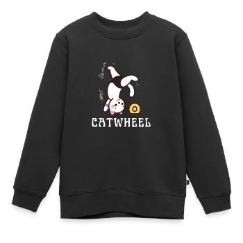 Cheerleader Tumbling Acrobat Cartwheel Mom - Kinder Premium Organic Sweatshirt - Schwarz - Vorne - AI Model Kid Female (0cm)