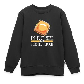 Raviolis grillés à St. Louis - Sweat Premium enfant bio - noir - Devant - AI Model Kid Female (0cm)
