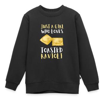 Raviolis grillés à St. Louis - Sweat Premium enfant bio - noir - Devant - AI Model Kid Female (0cm)