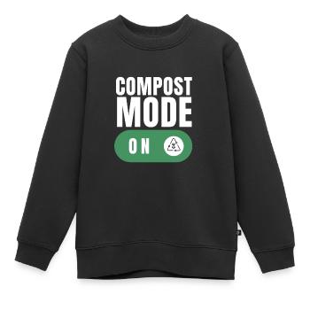 Compostez vos ennemis - Sweat Premium enfant bio - noir - Devant - AI Model Kid Female (0cm)