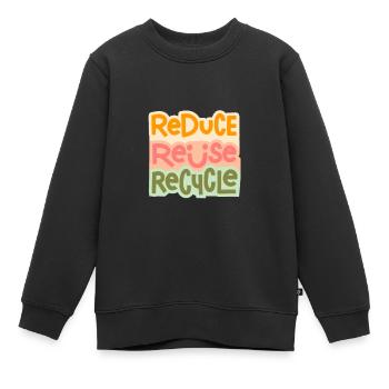 Recycle, I Love Recycling - Kinder Premium Organic Sweatshirt - Schwarz - Vorne - AI Model Kid Female (0cm)
