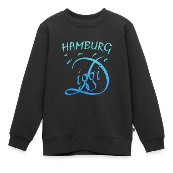 Hamburg - Kinder Premium Organic Sweatshirt - Schwarz - Vorne - AI Model Kid Female (0cm)