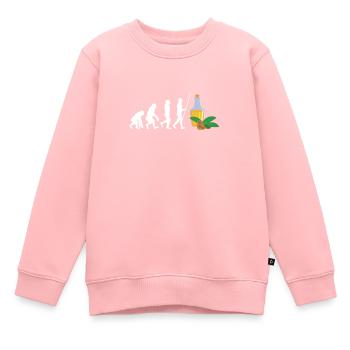 Superfood Flax Oil - Kinder Premium Organic Sweatshirt - Rosa - Vorne - AI Model Kid Female (0cm)