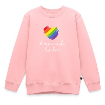 Babes Who Brunch Squat - Kinder Premium Organic Sweatshirt - Rosa - Vorne - AI Model Kid Female (0cm)