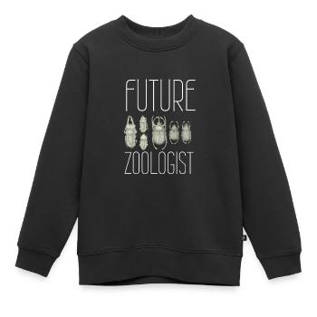 Future Zoologist Birthday Wildlife - Sweat Premium enfant bio - noir - Devant - AI Model Kid Female (0cm)