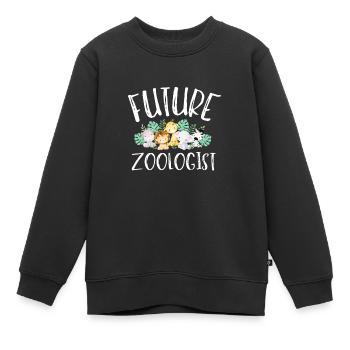 Future Zoologist Birthday Wildlife - Sweat Premium enfant bio - noir - Devant - AI Model Kid Female (0cm)