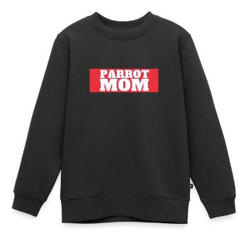 Blue Quaker Parrot Mom - Kinder Premium Organic Sweatshirt - Schwarz - Vorne - AI Model Kid Female (0cm)