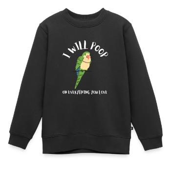 Blue Quaker Parrot Mom - Kinder Premium Organic Sweatshirt - Schwarz - Vorne - AI Model Kid Female (0cm)