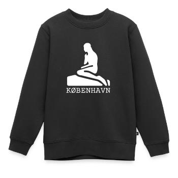 Kobenhavn Denmark Danish Kobenhaven Mermaid - Kinder Premium Organic Sweatshirt - Schwarz - Vorne - AI Model Kid Female (0cm)