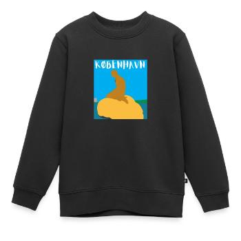 Kobenhavn Denmark Danish Kobenhaven Mermaid - Kinder Premium Organic Sweatshirt - Schwarz - Vorne - AI Model Kid Female (0cm)