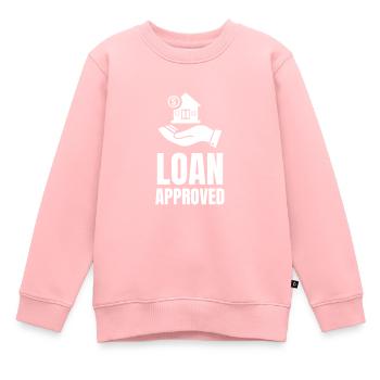 Loan Heartbeat - Agent de crédit Courtier hypothécaire - Sweat Premium enfant bio - rose - Devant - AI Model Kid Female (0cm)