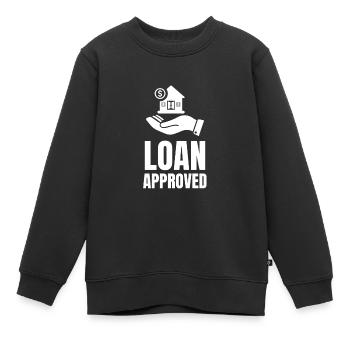 Loan Heartbeat - Loan Officer Mortgage Broker - Kinder Premium Organic Sweatshirt - Schwarz - Vorne - AI Model Kid Female (0cm)