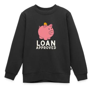 Loan Heartbeat - Loan Officer Mortgage Broker - Kinder Premium Organic Sweatshirt - Schwarz - Vorne - AI Model Kid Female (0cm)