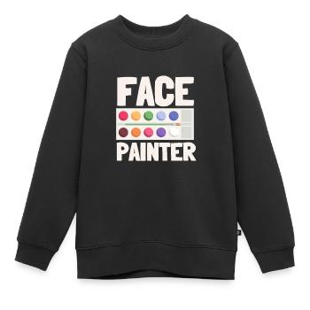 Maquillage et maquillage - Sweat Premium enfant bio - noir - Devant - AI Model Kid Female (0cm)