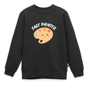 Maquillage et maquillage - Sweat Premium enfant bio - noir - Devant - AI Model Kid Female (0cm)