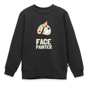 Maquillage et maquillage - Sweat Premium enfant bio - noir - Devant - AI Model Kid Female (0cm)