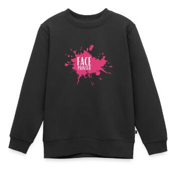 Face Painter And Face Painting - Kids Premium Organic Sweatshirt - black - Front - AI Model Kid Female (0cm)