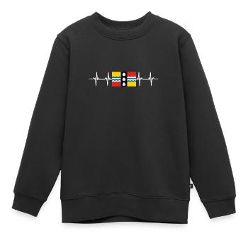 United Kingdom Bedfordshire Flag - Kinder Premium Organic Sweatshirt - Schwarz - Vorne - AI Model Kid Female (0cm)