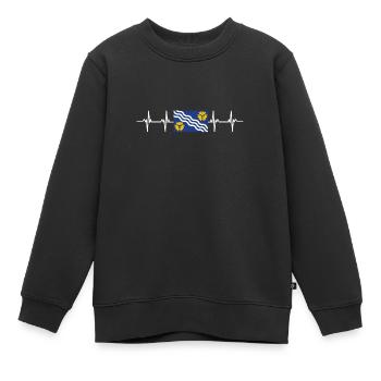 United Kingdom Merseyside Flag - Kinder Premium Organic Sweatshirt - Schwarz - Vorne - AI Model Kid Female (0cm)