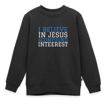 Investment Strategy Buy And Hold - Kinder Premium Organic Sweatshirt - Schwarz - Vorne - AI Model Kid Female (0cm)